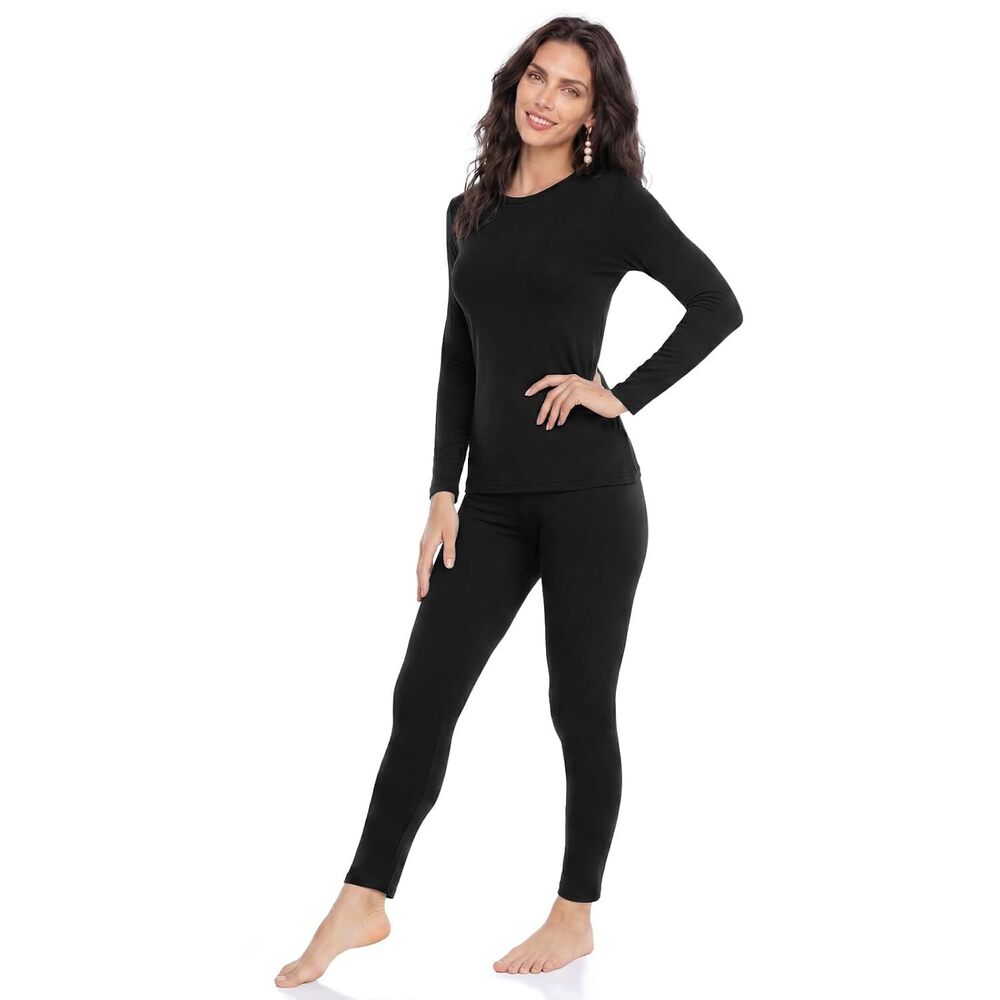 Thermal Underwear for Women Long Johns with Fleece Lined Base Layer Women